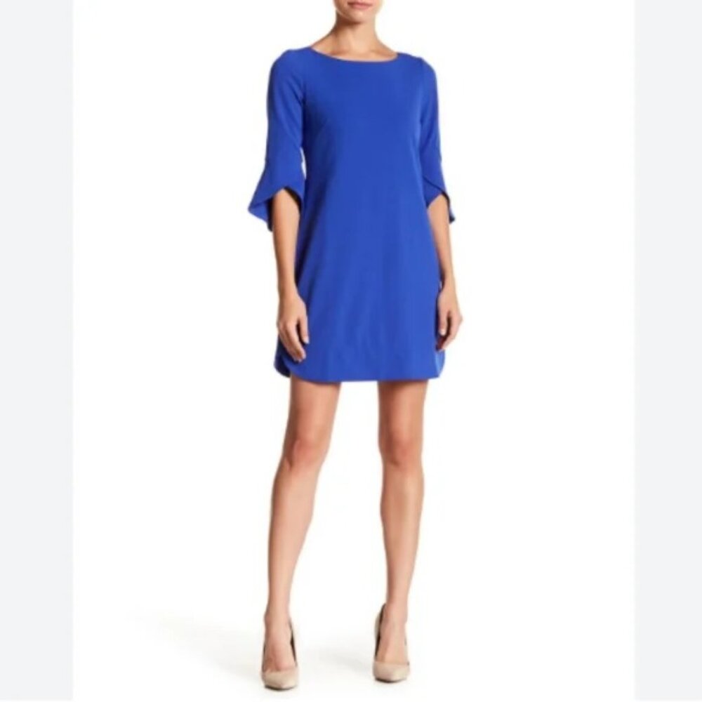 NWT Vince Camuto Women Plus Size 24W Midweight Crepe Tulip Sleeve Mini Dress NEW